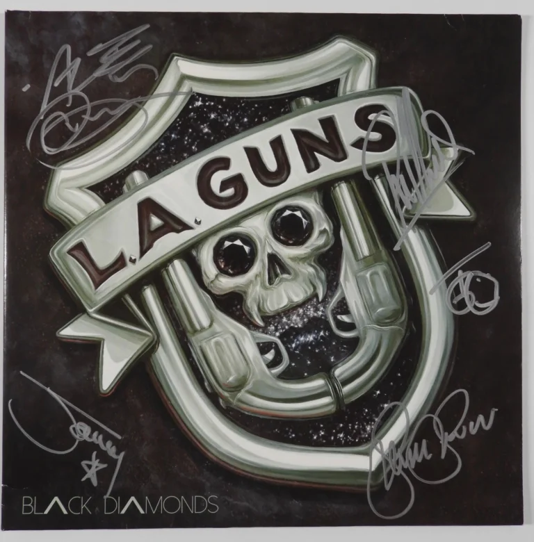 L.A. Guns JSA Signed Autograph Album Record LP Vinyl Black Diamonds LA