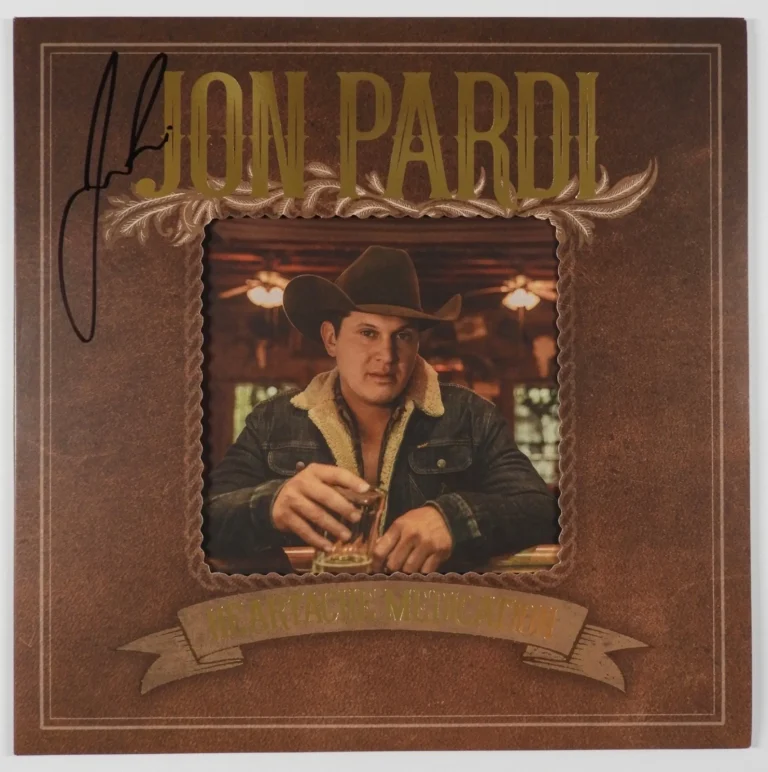 Jon Pardi JSA Signed Autograph Album Record Vinyl Heartache Medication