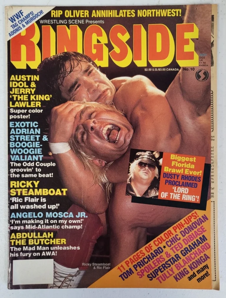RINGSIDE MAGAZINE STEAMBOAT/RHODES COVER COLOR PHOTOS INSIDE NOVEMBER 1984 RARE