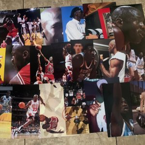 Lot of 21 Michael Jordan 8.5" x 11.5" Color Basketball Photos Chicago Bulls