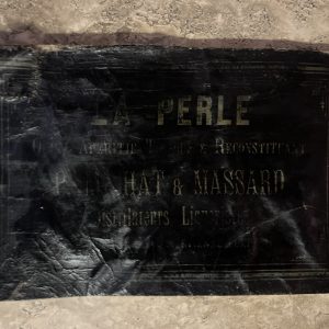 La Perle Parus France Antique Ledger Log Book Cover 10" x 15.5"