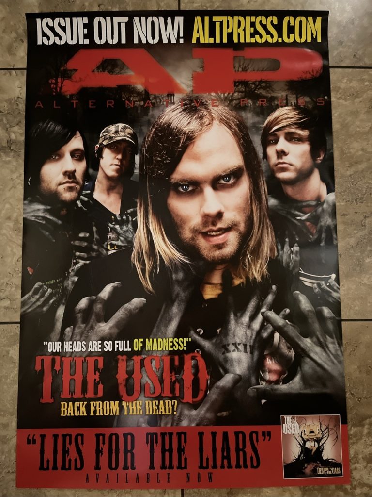The Used Lies For The Liars Promo LP CD 24” X 36” Poster Alternative Press W1