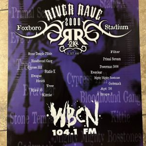 WBCN 2000 River Rave Concert 22” X 28” Poster STP, Cypress Hill, Godsmack 402
