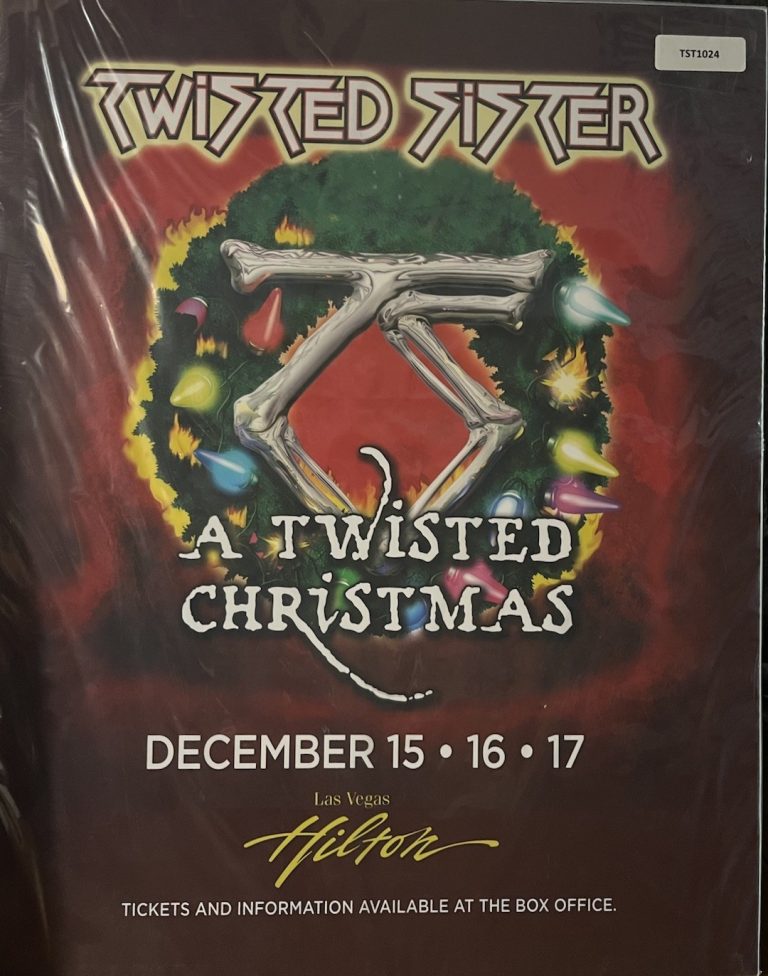 TWISTED SISTER 20” X 28” 2009 TWISTED CHRISTMAS LAS VEGAS MOUNTED POSTER READ COLLECTIBLE MEMORABILIA