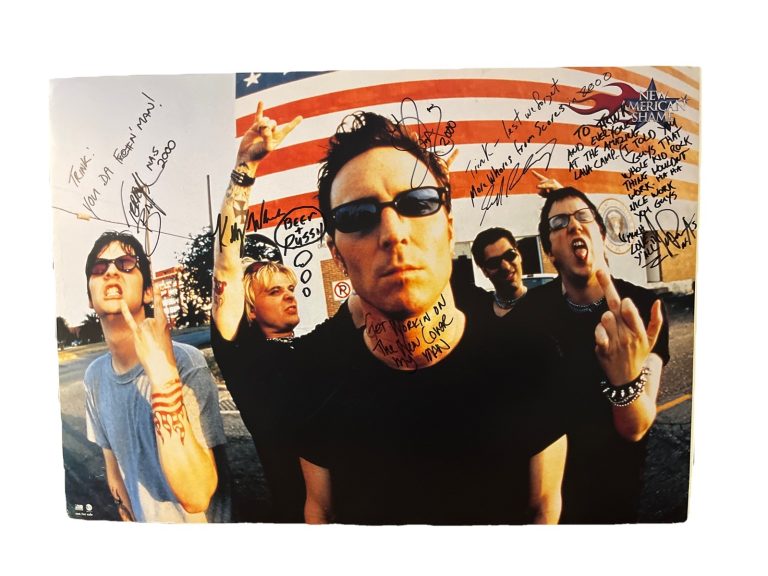 New American Shame 1999 Band SignED 16 1/2“ X 23“  Mounted Poster
