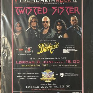 Twisted Sister 2012 Norway Trondheim Festival 20” X 28” Matted Poster READ