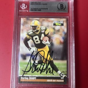 Sterling Sharpe Packers 1995 Pro Line Card Signed Auto Beckett BAS Slabbed
