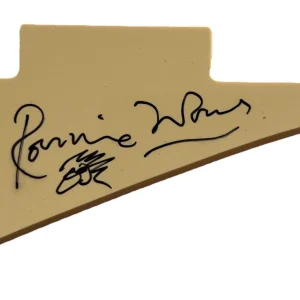 Ronnie Wood Stones Signed Autographed Guitar Pickguard & Sketch BAS Certified
