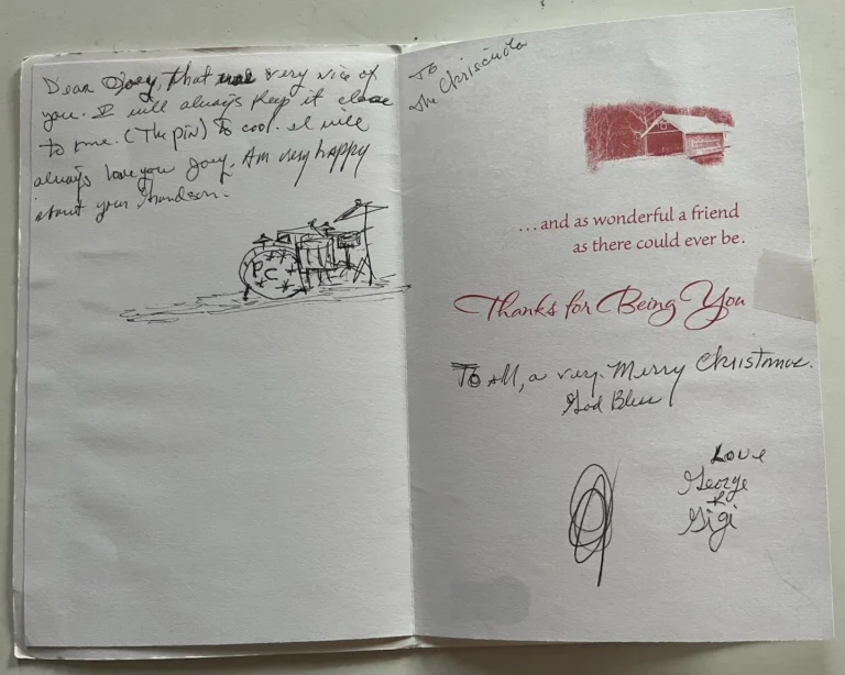 Peter Criss KISS Signed Handwritten Card 2 Brother (SIGNED GEORGE) BAS Certified