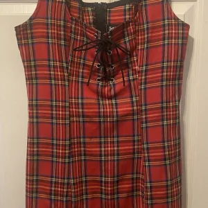 Lip Service Red Plaid Mini Dress L Schoolgirl