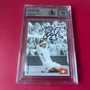 Roger Federer Tennis 2003  Net Pro Elite SP Rookie Card Signed Auto Beckett BAS