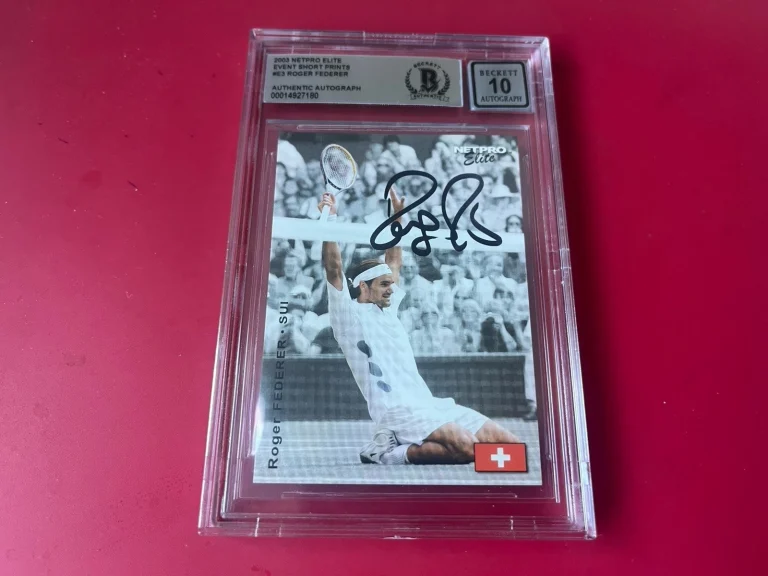 Roger Federer Tennis 2003  Net Pro Elite SP Rookie Card Signed Auto Beckett BAS