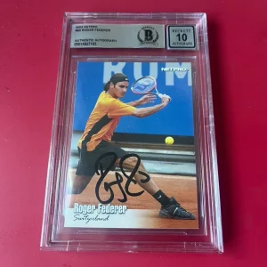 Roger Federer Tennis 2003  Net Pro Rookie Card #90 Signed Auto Beckett BAS