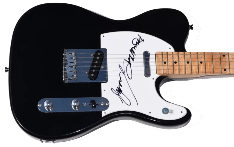 Lynn Goldsmith Signed Electric Guitar Rock Music Photographer Autograph BAS COA