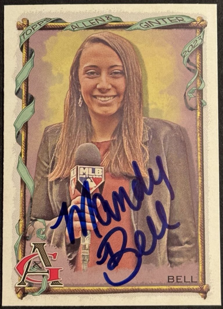 Mandy Bell Signed Auto 2023 Allen & Ginter Card Guardians Reporter Beckett COA