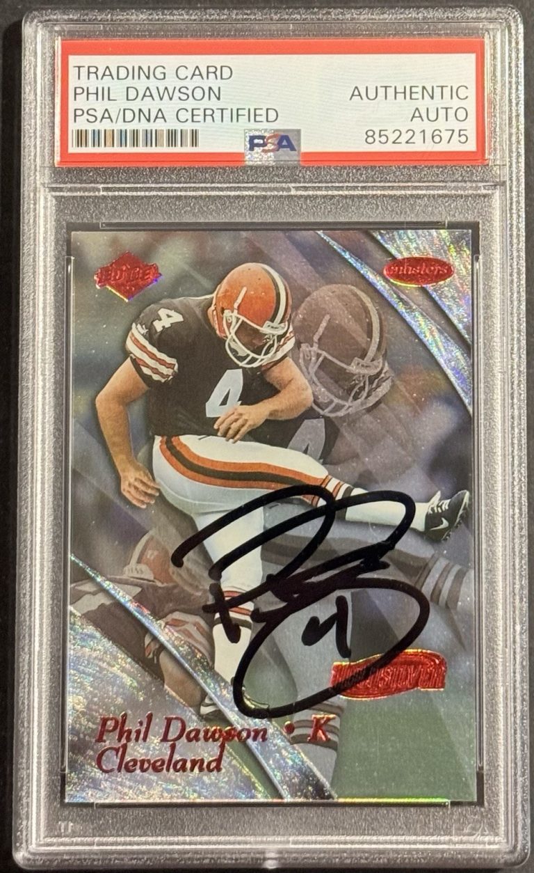 Phil Dawson Signed 1999 Collectors Edge Rookie Card Cleveland Browns PSA/DNA