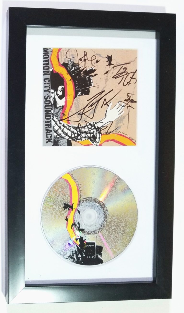 Motion City Soundtrack hand SIGNED Commit This To Memory CD Framed Display COA