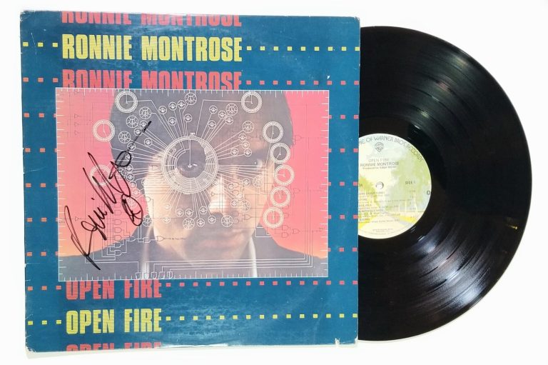 Ronnie Montrose REAL hand SIGNED Open Fire Vinyl Record EXACT PROOF Gamma