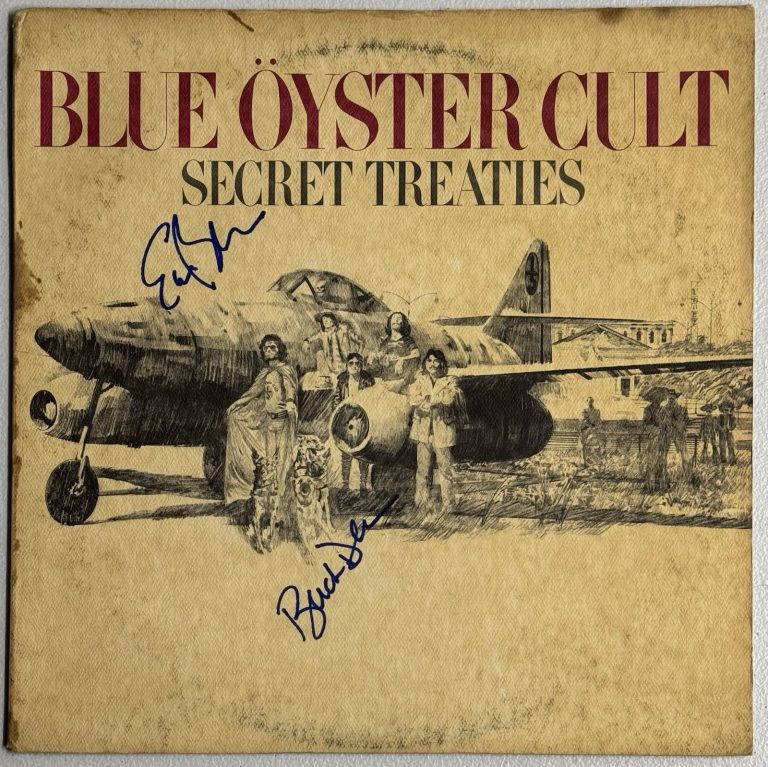 Blue Oyster Cult Signed Secret Treaties Vinyl Album Buck & Eric PSA/DNA COA