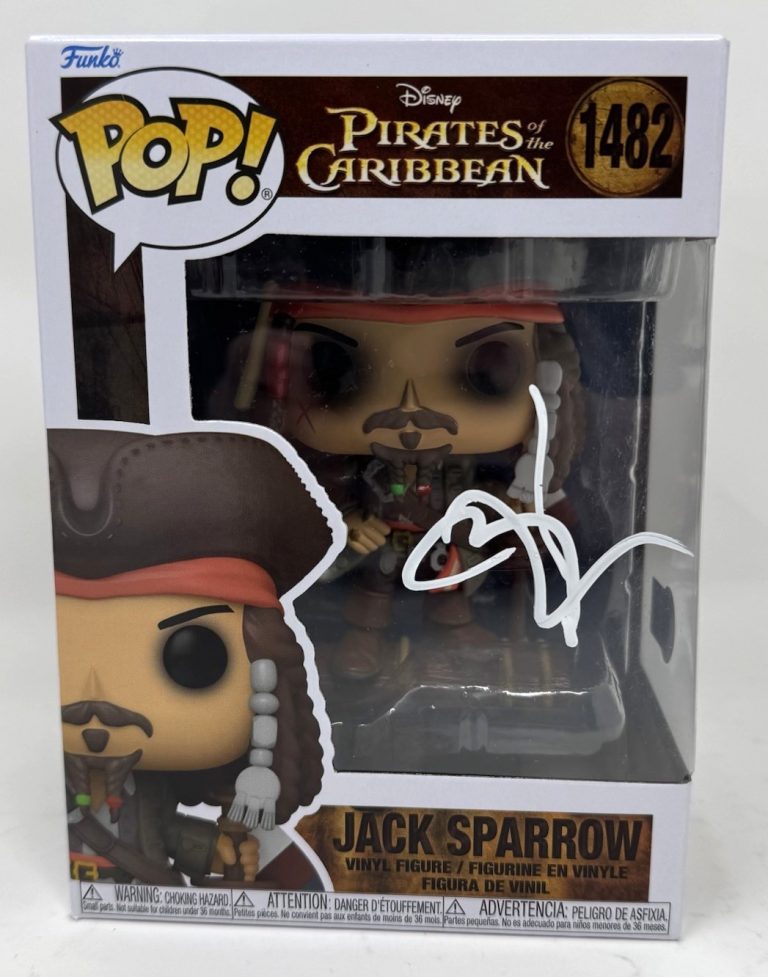 Johnny Depp Signed Jack Sparrow Funko Pop Pirates of the Caribbean #1482 Beckett