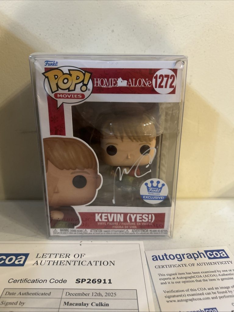 MACAULAY CULKIN SIGNED AUTOGRAPH HOME ALONE FUNKO POP ACOA COA KEVIN EXCLUSIVE