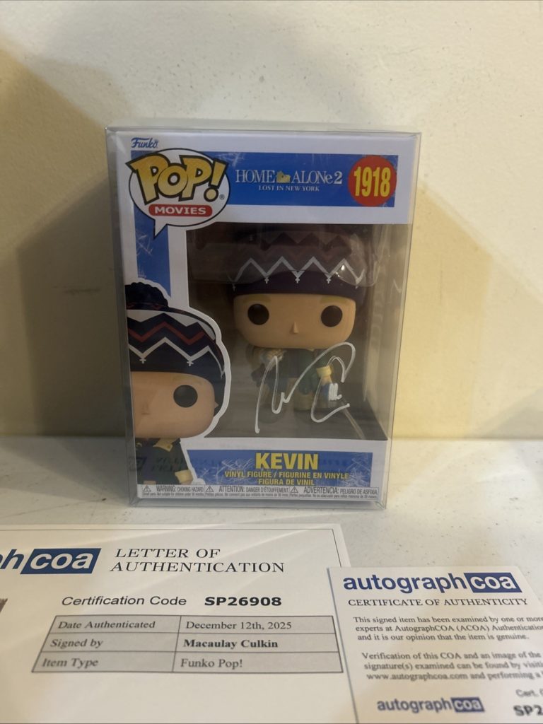 MACAULAY CULKIN SIGNED AUTOGRAPH HOME ALONE  2 FUNKO POP ACOA COA KEVIN