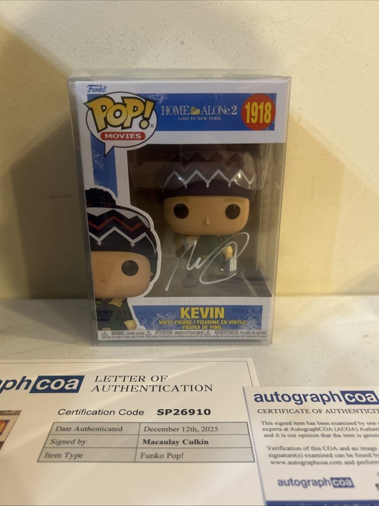MACAULAY CULKIN SIGNED AUTOGRAPH HOME ALONE  2 FUNKO POP ACOA COA KEVIN
