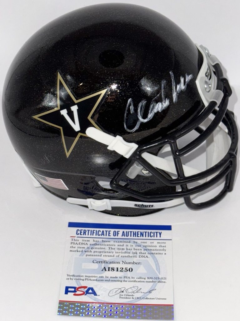 Clark Lea Signed Autographed Vanderbilt Commodores Mini Helmet PSA/DNA COA