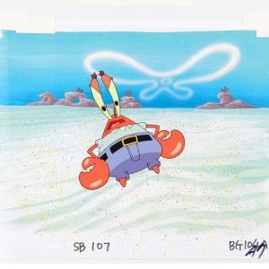 Spongebob Squarepants Keymaster Hand Painted Cel Background Mr Crabs Nickelodeon