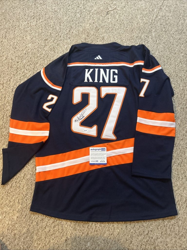 NEW YORK ISLANDERS- DEREK KING SIGNED AUTOGRAPH JERSEY ACAO 85 1st ROUND NHL