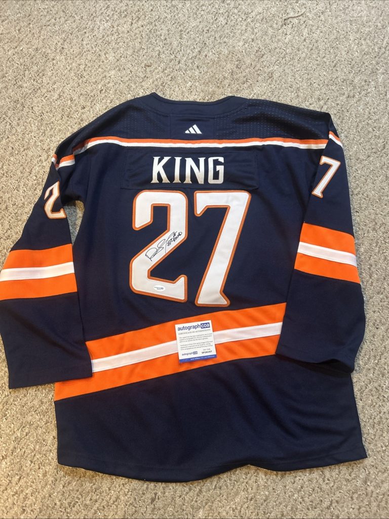 NEW YORK ISLANDERS- DEREK KING SIGNED AUTOGRAPH JERSEY ACAO 85 1st ROUND NHL