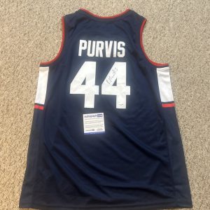 UCONN HUSKIES- RODNEY PURVIS SIGNED AUTOGRAPH JERSEY ACOA BASKETBALL