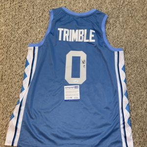 NORTH CAROLINA TAR HEELS- SETH TRIMBLE SIGNED AUTOGRAPH JERSEY ACOA BASKETBALL