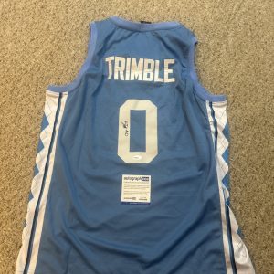 NORTH CAROLINA TAR HEELS- SETH TRIMBLE SIGNED AUTOGRAPH JERSEY ACOA BASKETBALL