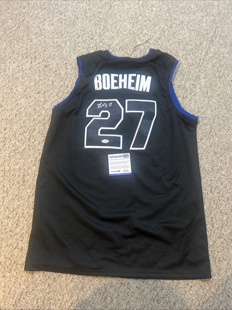 DETROIT PISTONS- BUDDY BOEHEIM SIGNED AUTOGRAPH JERSEY ACOA SYRACUSE BASKETBALL