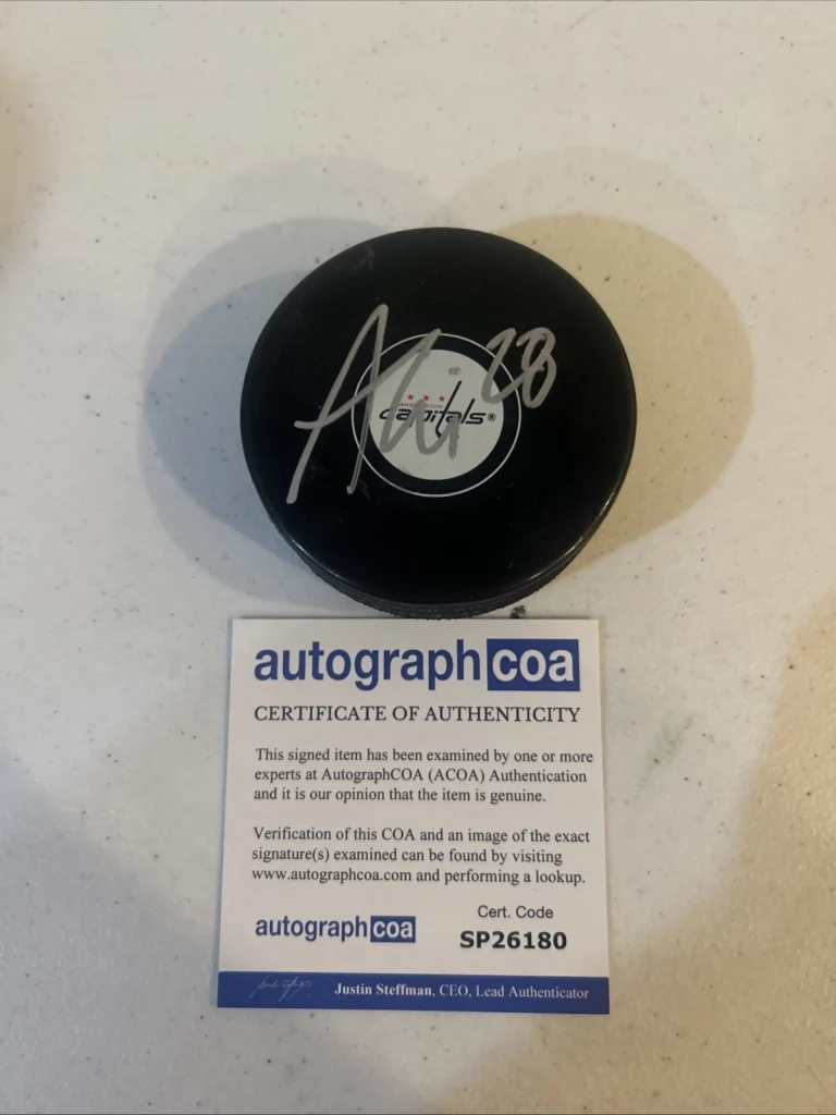 WASHINGTON CAPITALS- ANDREW CRISTALL SIGNED AUTOGRAPH HOCKEY PUCK NHL ACOA