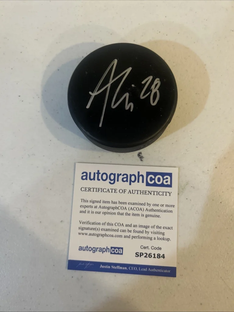 WASHINGTON CAPITALS- ANDREW CRISTALL SIGNED AUTOGRAPH HOCKEY PUCK NHL ACOA
