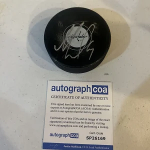 WASHINGTON CAPITALS- IVAN MIROSHNICHENKO SIGNED AUTOGRAPH HOCKEY PUCK ACOA NHL