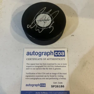 WASHINGTON CAPITALS- IVAN MIROSHNICHENKO SIGNED AUTOGRAPH HOCKEY PUCK ACOA NHL