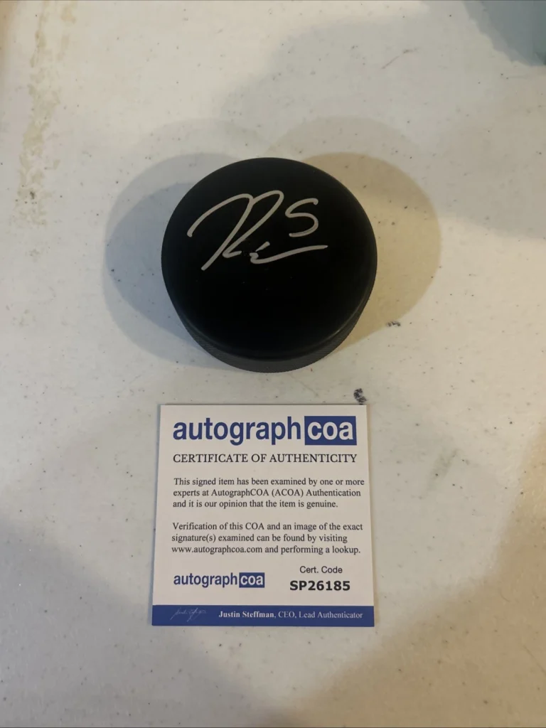 WASHINGTON CAPITALS- RYAN CHESLEY SIGNED AUTOGRAPH HOCKEY PUCK ACOA NHL