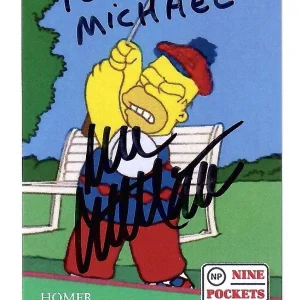 DAN CASTELLANETA HAND SIGNED TRADING CARD+COA HOMER SIMPSON TO MICHAEL
