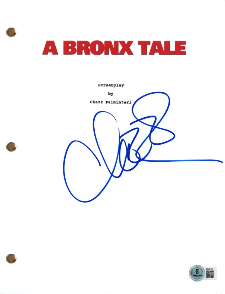 Chazz Palminteri Signed Autograph A Bronx Tale Movie Script Screenplay BAS COA