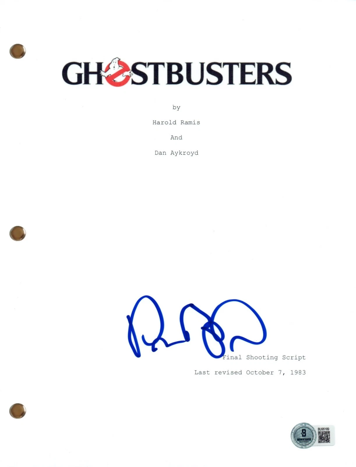 Ghostbusters 3 Script Dan Aykroyd