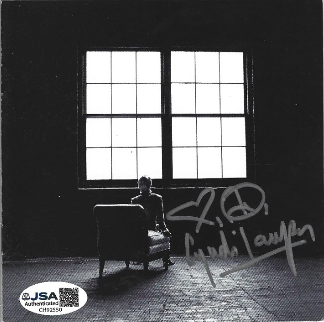 Cyndi Lauper REAL hand SIGNED At Last CD Cover JSA COA #4 Autographed Goonies