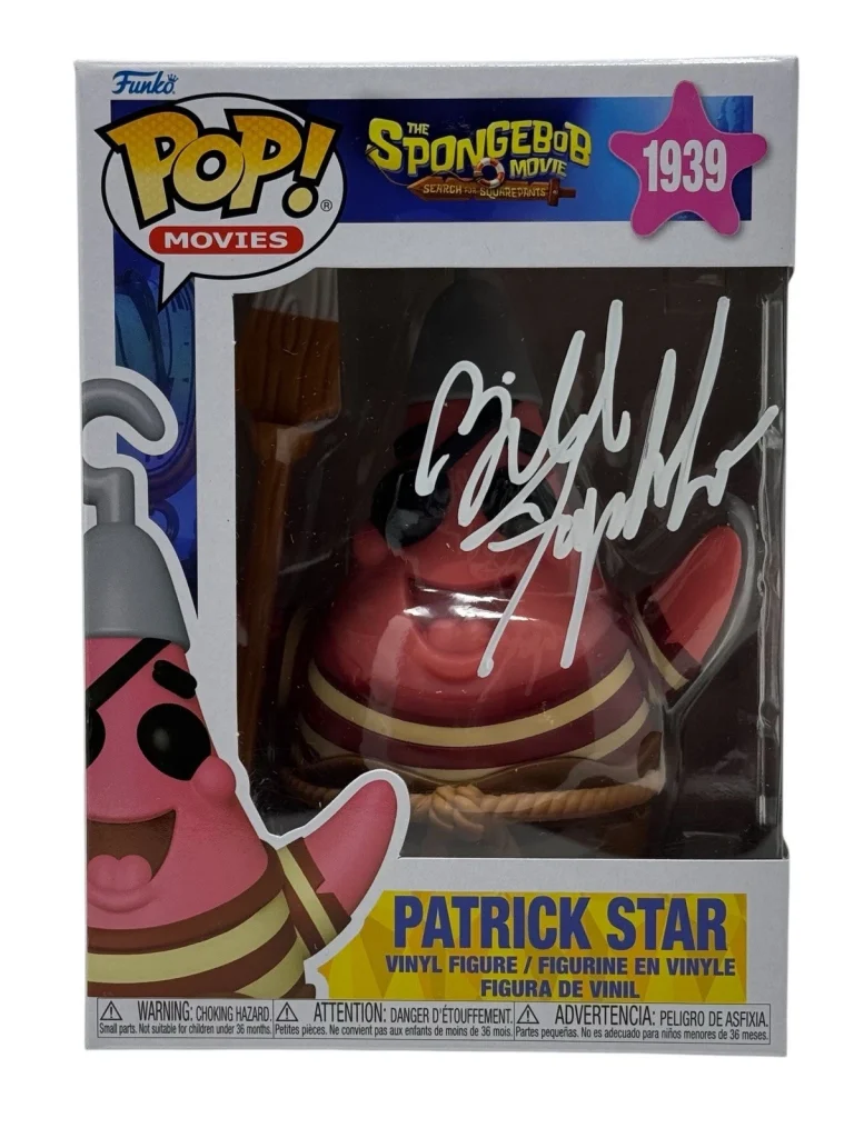 Bill Fagerbakke Signed Spongebob Squarepants Patrick Star Funko Pop Beckett COA