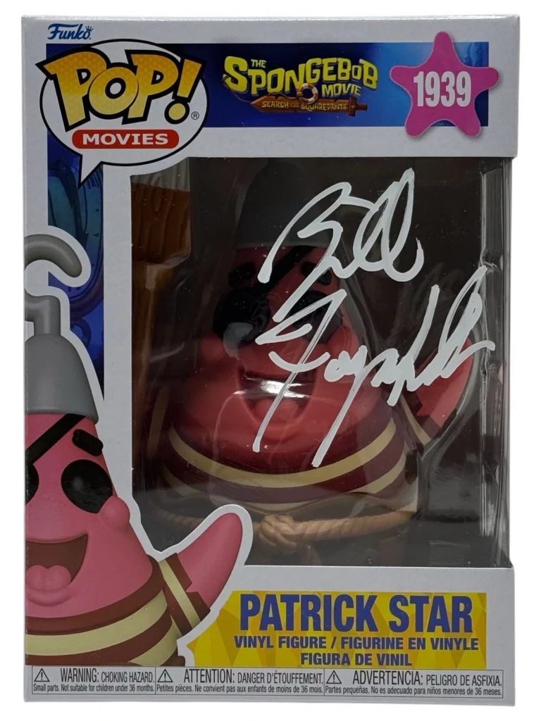 Bill Fagerbakke Signed Spongebob Squarepants Patrick Star Funko Pop Beckett COA