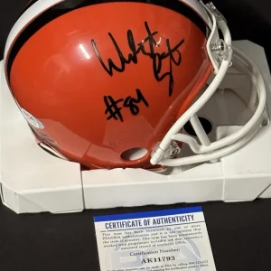 Webster Slaughter Signed Autographed Cleveland Browns Mini Helmet PSA/DNA