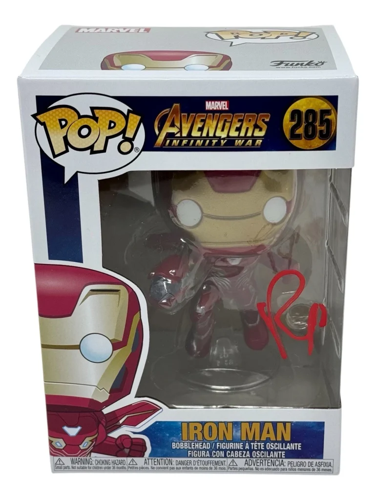 Robert Downey Jr. Signed Iron Man Funko Pop Marvel Avengers Infinity War ACOA