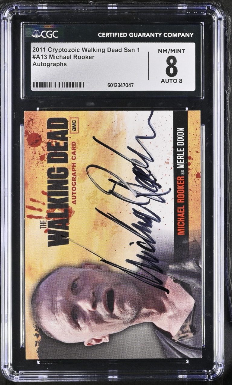 2011 Walking Dead Season 1 Autographs Michael Rooker A13 Signed CGC 8