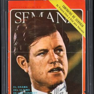 Ted Kennedy Signed 1970 Magazine Cover PSA/DNA MINT 9